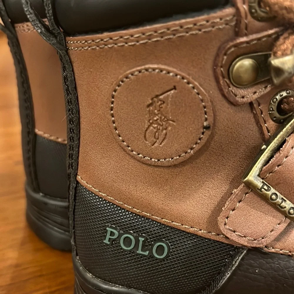 Polo Ralph Lauren Colbey Boots Tan new Preschool Toddlers Size 5 Boys Girls